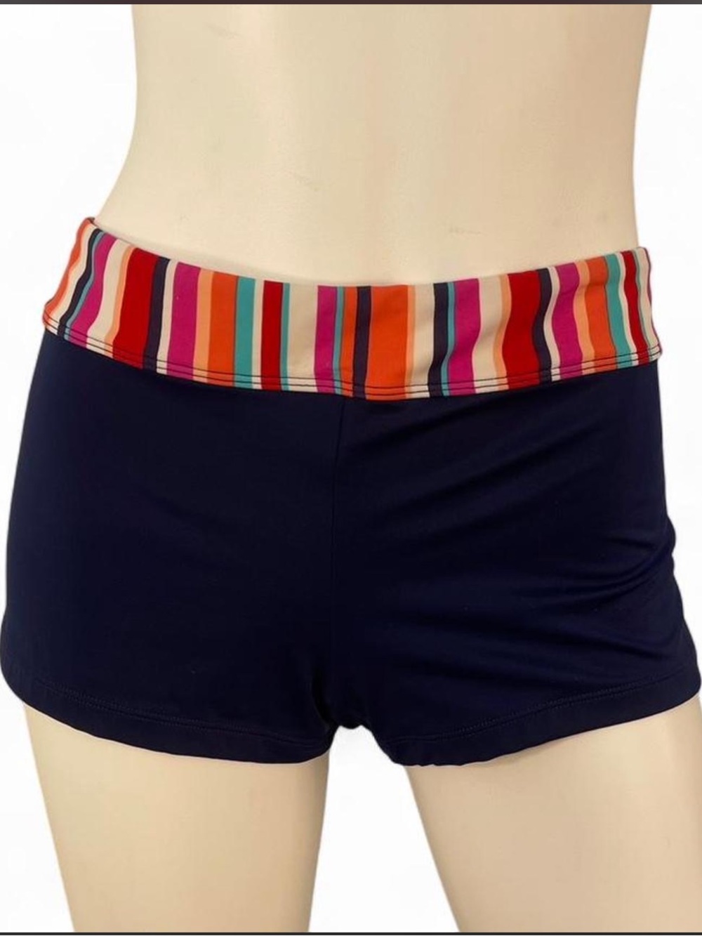 South Point Navy Blue Swim Shorts with multicolored striped waist ✨‎